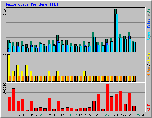 Daily usage for June 2024